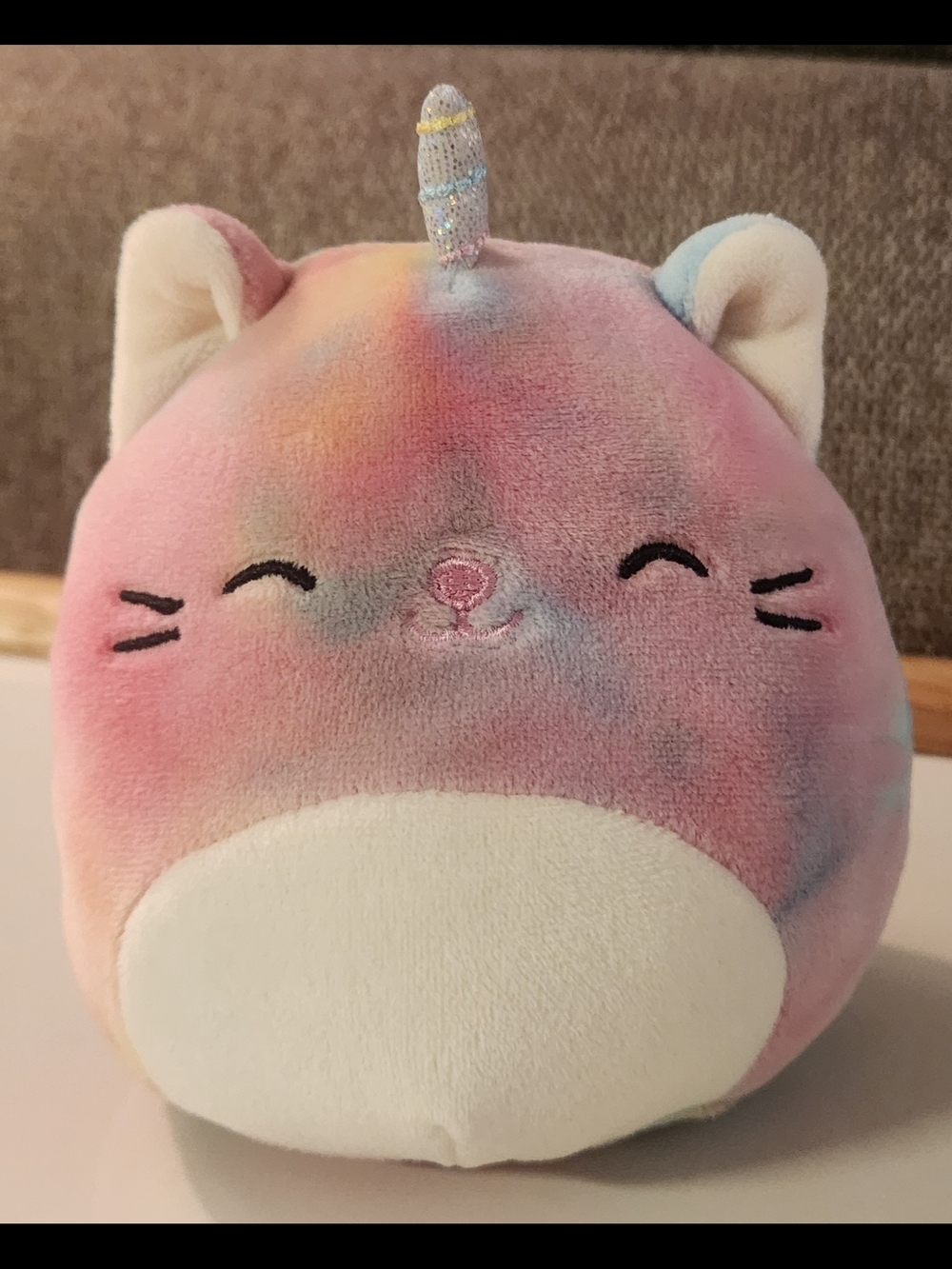 Squishmallows Cali  Rainbow Caticorn 6" Mini Plush Kellytoy Tie Dye Cat Unicorn